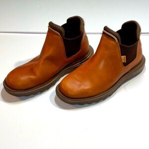 Hey Dude Branson Chelsea Boots Shoes Womens 8 Brown Cognac Slip On Outdoor